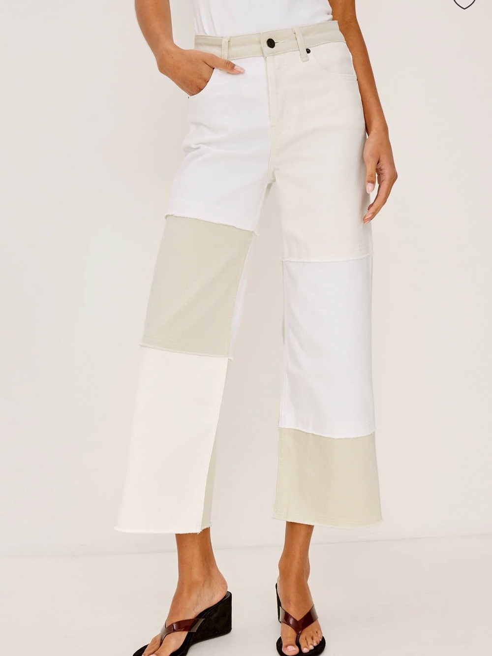 Rails Cream & White Denim Pants